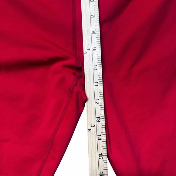Zyia Active Red Logo Side Stripe Athletic Leggings Women’s Size 12 Stretch - Picture 8 of 9